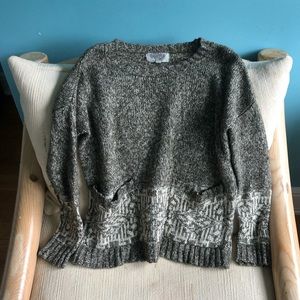 Olive Boho Knit Sweater